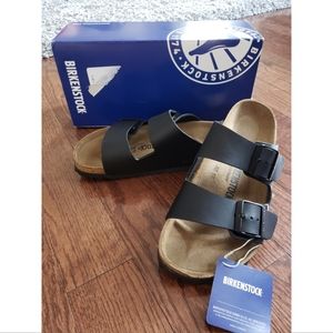 NWT Authentic Black Birko-flor Arizona Birkenstock